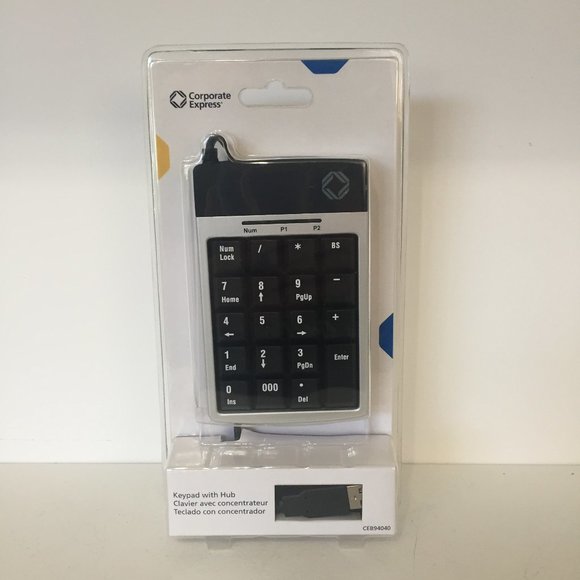 Corporate Express Keypad with Hub 2 USB Ports NIP - Picture 1 of 2